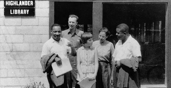 In 1957, Martin Luther King Jr., left, attended a weekend event in honor of the 25th anniversary of Highlander Folk School. Also attending were representatives of the Federal Bureau of Investigation, looking for proof that King and Highlander were breaking the law.