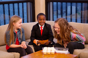 Novak with fellow YouTube sensations Lennon and Maisy.