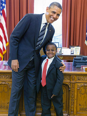 Kid President meets real President Barrack Obama and gets a tour of the Oval Office.