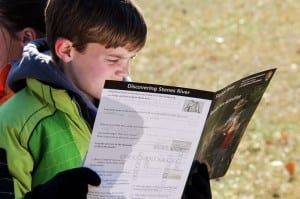 A Junior Ranger candidate studies the history of Stones River National Military Park in Murfreesboro. Photograph Courtesy of the National Park Service