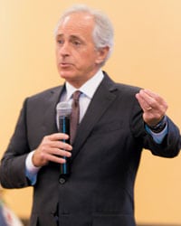 Sen. Bob Corker lauds the virtues of community service.