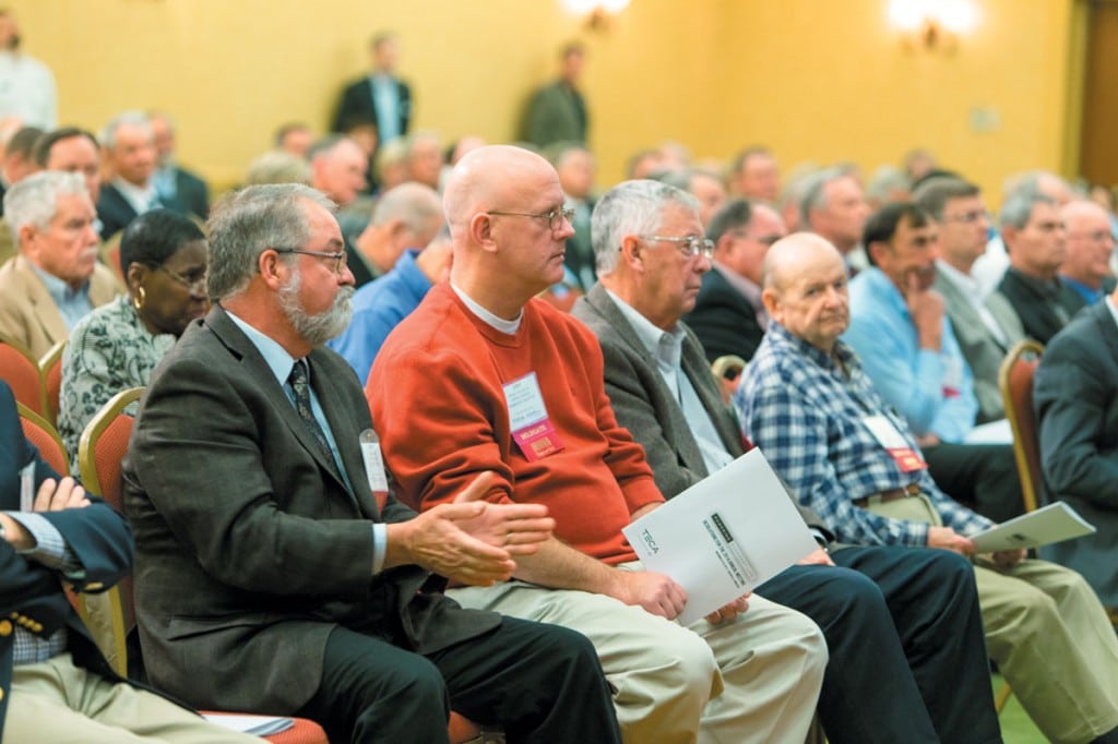 Electric cooperative delegates listen to the reading of resolutions at the 2014 TECA Annual Meeting.
