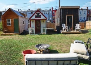 Tiny communities like this one are popping up on parcels of land often purchased by companies and co-opted to employees. The homes are often portable. Photograph courtesy of Boneyard Studios.