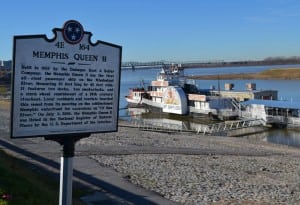 The Memphis Queen at dock near downtown.