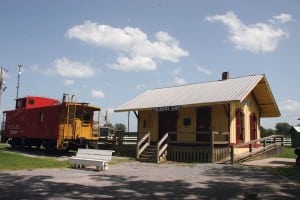 Trains are among the areas of history covered at Fiddlers Grove, where a depot, caboose, museum and more teach visitors about railroads.