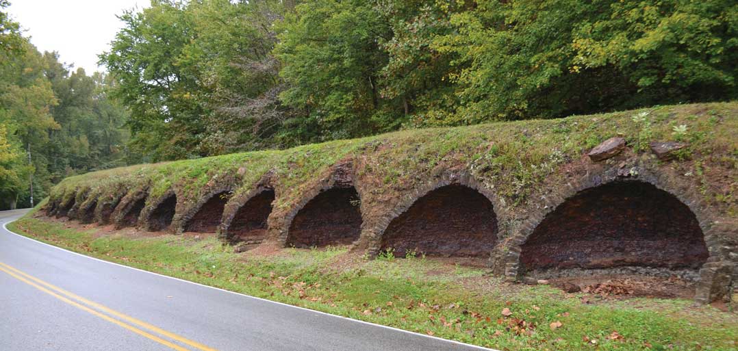 Coke ovens remain as Tracy City landmarks.