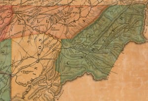 Interesting inclusions on Rhea’s map are the locations of mills and forges across Tennessee. The map shows at least 16 forges in Carter County.