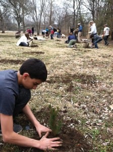 During the 50K Tree Day, volunteers of all ages and all walks of life will plant trees at thousands of locations across Tennessee (you pick the spot where you want to plant). Photograph courtesy of the Tennessee Environmental Council