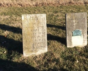 The graves of Mary Neely Spears and her husband, George Spears, in Menard County, Illinois. (Photo by Tara McClellan McAndrew)