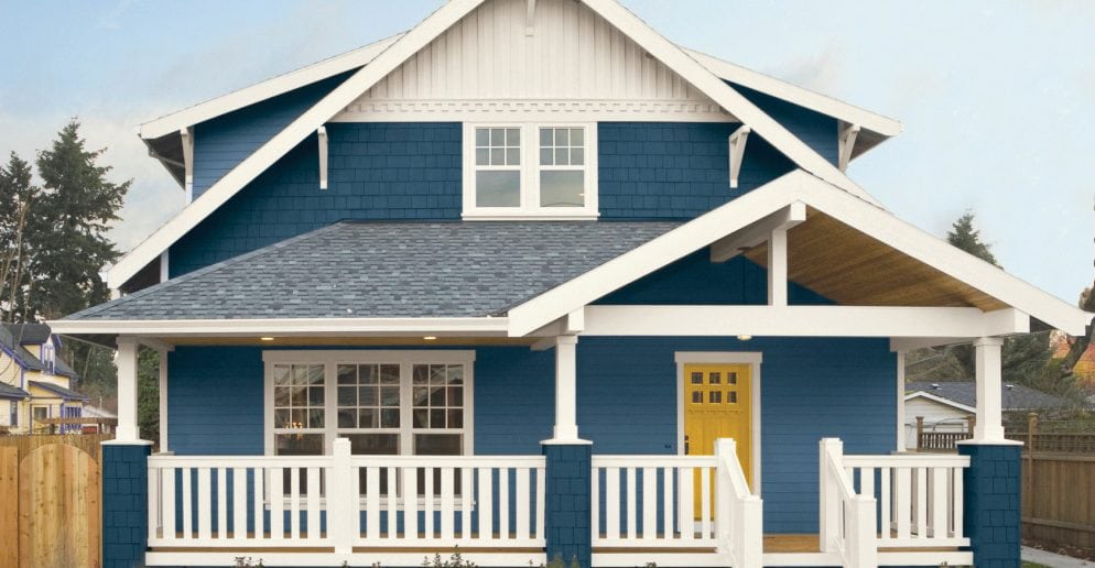 When selecting paint for your home’s exterior, take its architectural style and era into consideration. Paints appropriate for a ranch-style home might look jarring on a Victorian-era residence. (Photo courtesy of Sherwin-Williams)