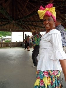 Curacao dancers teach audience members a few steps at the International FolkFest in Murfreesboro.