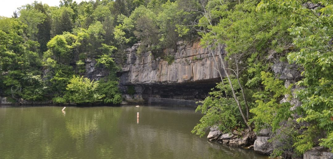 Today, Nickajack Cave is flooded by a Tennessee Valley Authority lake. Photograph by Bill Carey.