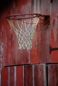 “Old-Fashioned Basketball” by Robin Conover Canon F-1, 10-200 mm 2.8 L-series lens mounted on a Bogen tripod, ISO 50, ƒ8 at 1/250 second