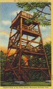 The structure built by the Civilian Conservation Corps in the 1930 resembled a fire tower.