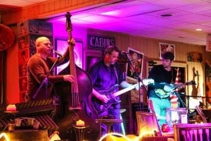 Mabus Jackson, Kevin Willis and Jesse Black perform at The Smokehouse in Monteagle. Photos by Cathy Black