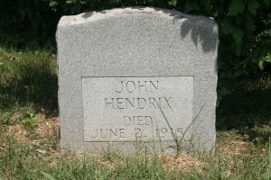 John Hendrix's grave in Oak Ridge (Photo courtesy of Ray Smith).